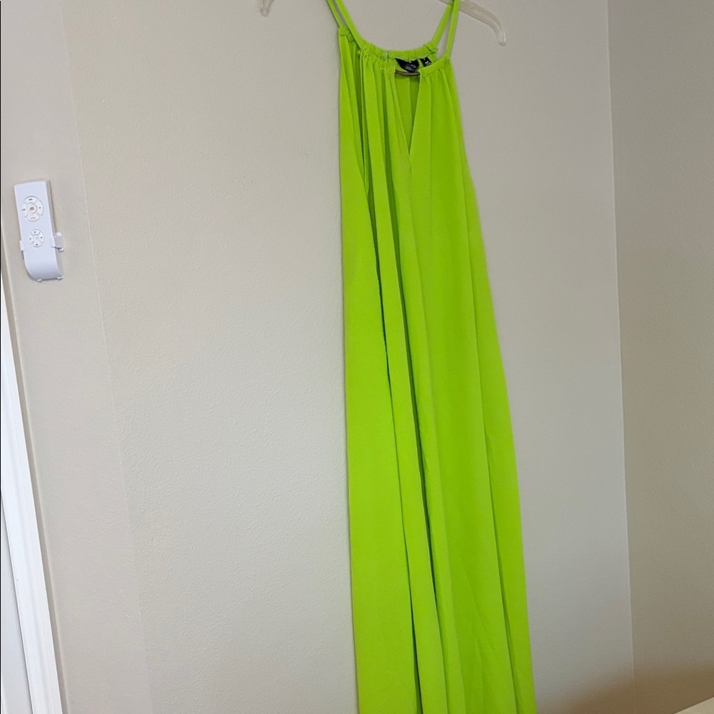 Vibrant Lime Green Maxi Dress